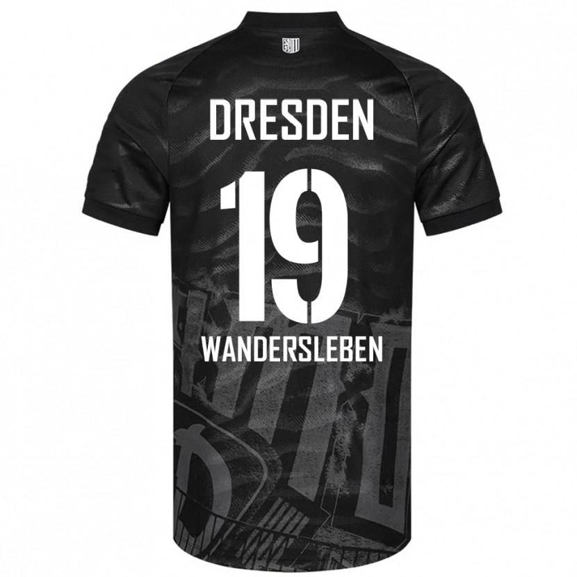 Danxen Men Arian-Rayan Wandersleben #19 Black Gray Away Jersey 2025/26 T-Shirt