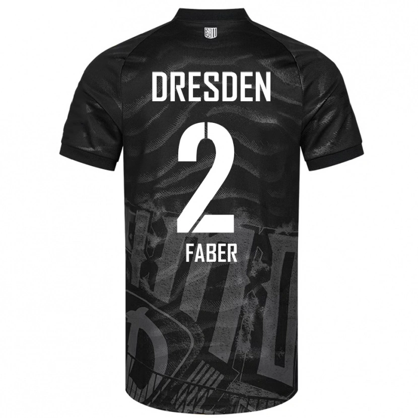 Danxen Men Konrad Faber #2 Black Gray Away Jersey 2025/26 T-Shirt