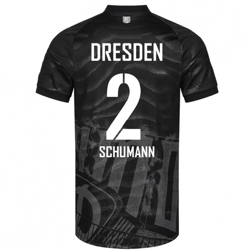 Danxen Men Anton Schumann #2 Black Gray Away Jersey 2025/26 T-Shirt