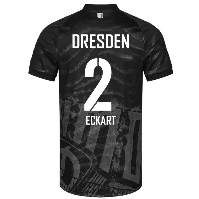Danxen Men Ben Eckart #2 Black Gray Away Jersey 2025/26 T-Shirt