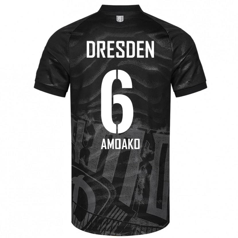 Danxen Men Kofi Amoako #6 Black Gray Away Jersey 2025/26 T-Shirt