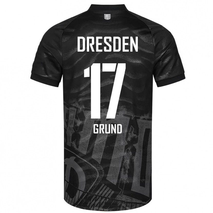 Danxen Men Yanic Grund #17 Black Gray Away Jersey 2025/26 T-Shirt
