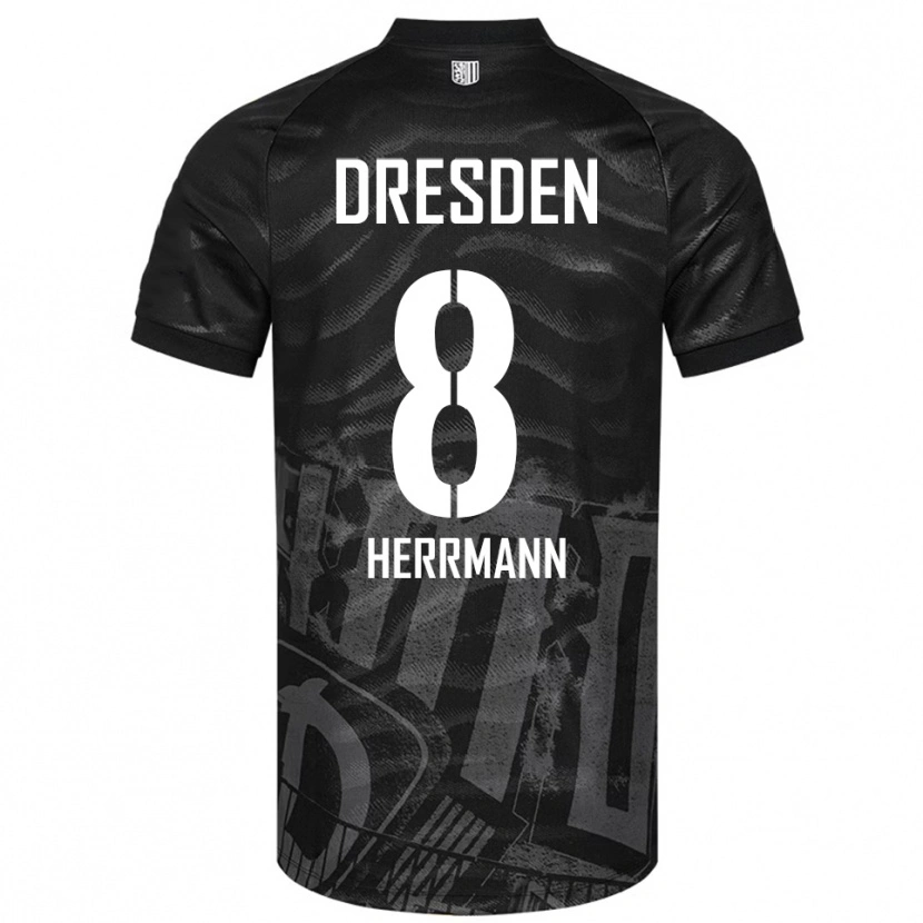 Danxen Men Luca Herrmann #8 Black Gray Away Jersey 2025/26 T-Shirt