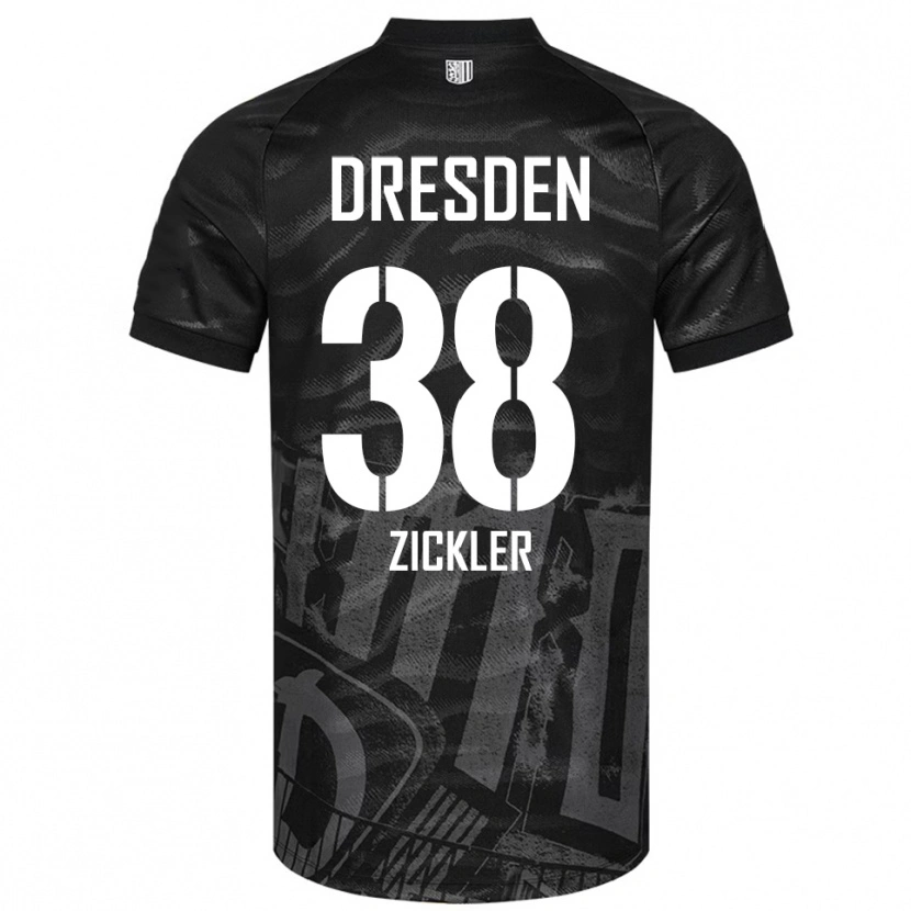 Danxen Men Jakob Zickler #38 Black Gray Away Jersey 2025/26 T-Shirt