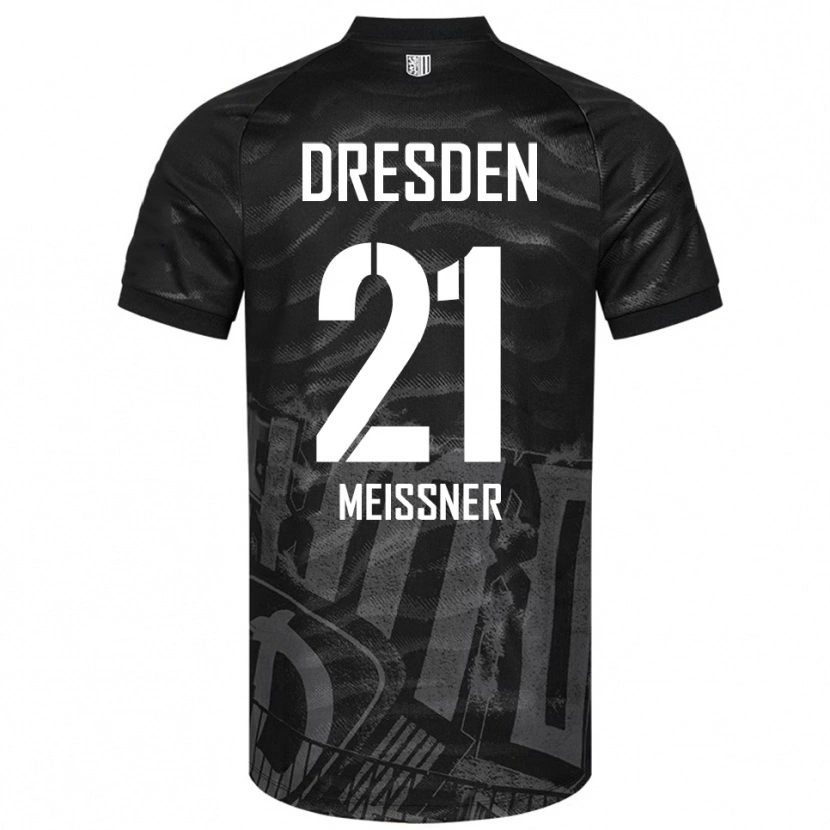 Danxen Men Robin Meißner #21 Black Gray Away Jersey 2025/26 T-Shirt