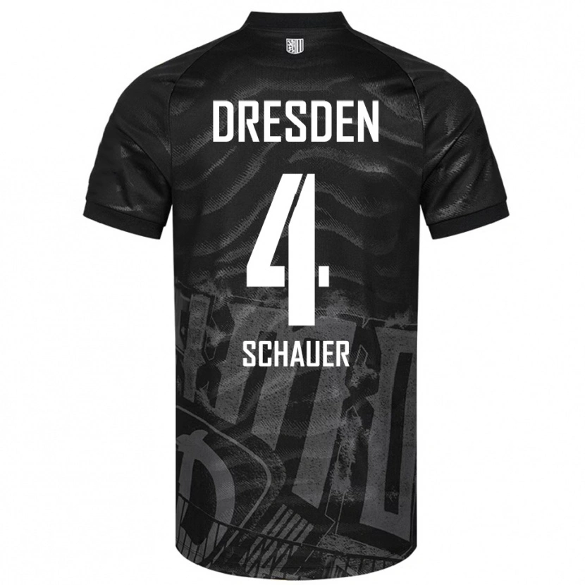 Danxen Men Maurice Schauer #4 Black Gray Away Jersey 2025/26 T-Shirt