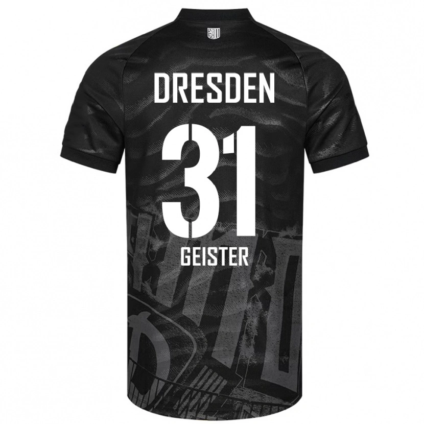 Danxen Men Jannis Geister #31 Black Gray Away Jersey 2025/26 T-Shirt