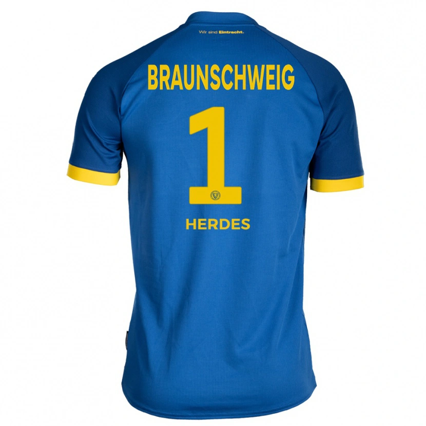 Danxen Men Leon Herdes #1 Royal Blue Yellow Away Jersey 2025/26 T-Shirt