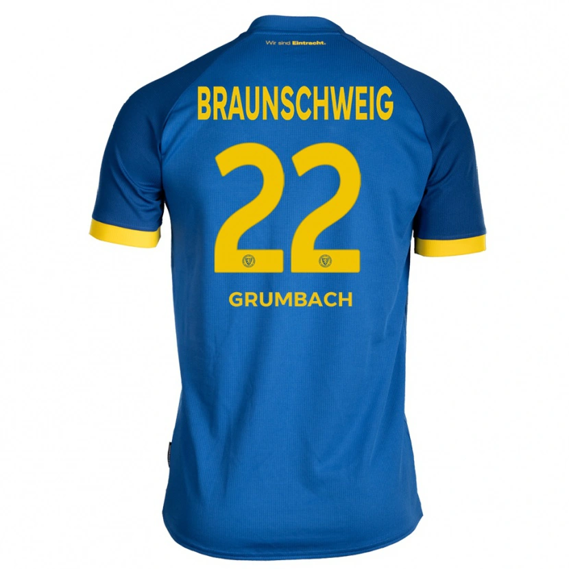 Danxen Men Mason Grumbach #22 Royal Blue Yellow Away Jersey 2025/26 T-Shirt