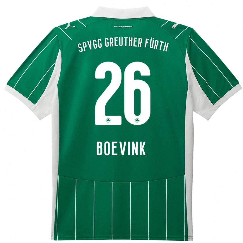 Danxen Men Pelle Boevink #26 Green White Away Jersey 2025/26 T-Shirt
