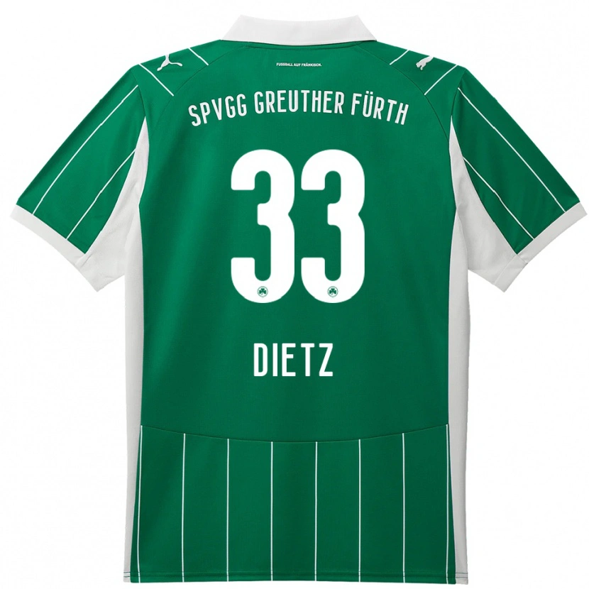 Danxen Men Maximilian Dietz #33 Green White Away Jersey 2025/26 T-Shirt