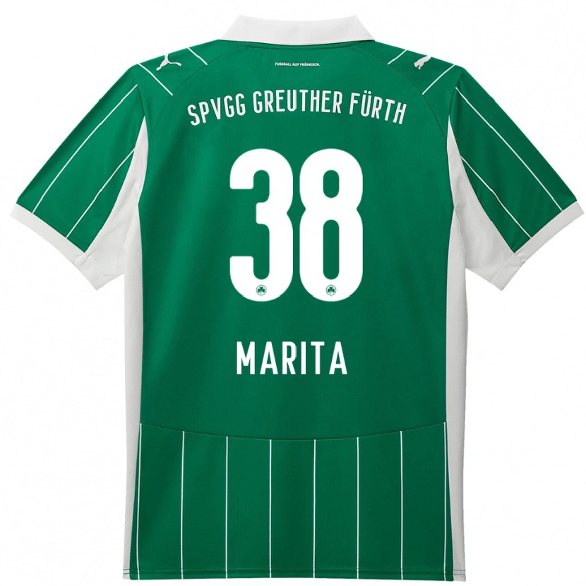 Danxen Men Raul Marita #38 Green White Away Jersey 2025/26 T-Shirt