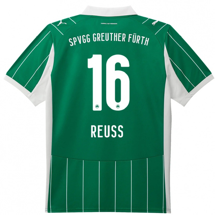 Danxen Men Jonah Reuß #16 Green White Away Jersey 2025/26 T-Shirt