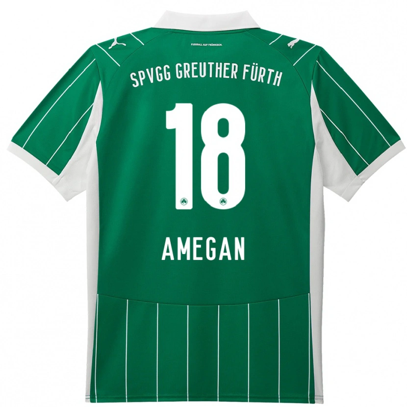 Danxen Men Dodji Amegan #18 Green White Away Jersey 2025/26 T-Shirt