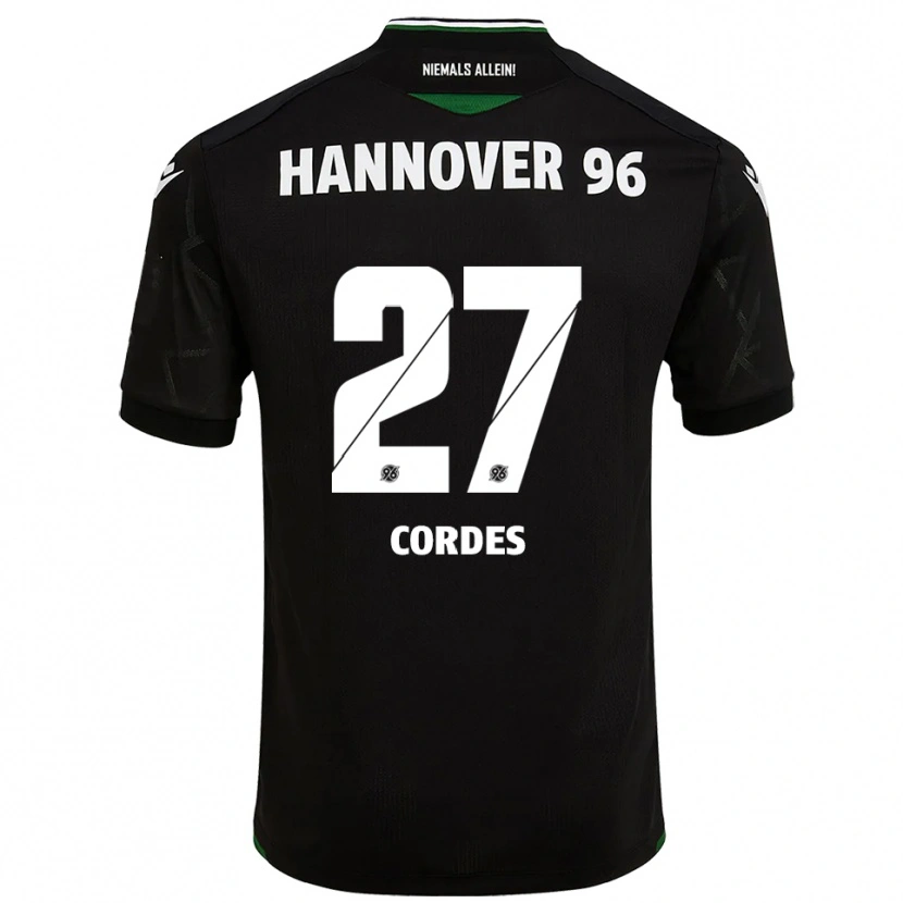 Danxen Men Leticia Cordes #27 Black Green Away Jersey 2025/26 T-Shirt
