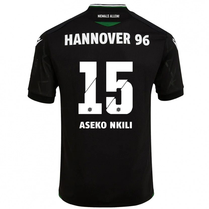 Danxen Men Noel Aseko #15 Black Green Away Jersey 2025/26 T-Shirt