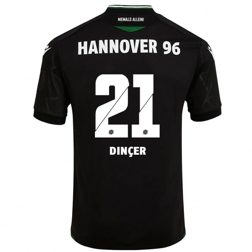 Danxen Men Yasin Dinçer #21 Black Green Away Jersey 2025/26 T-Shirt