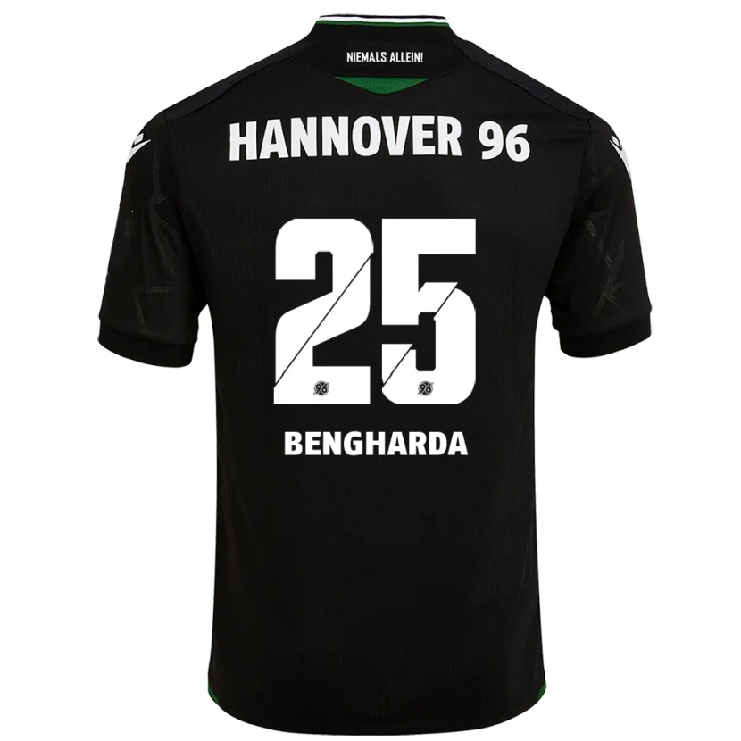 Danxen Men Bilal Bengharda #25 Black Green Away Jersey 2025/26 T-Shirt