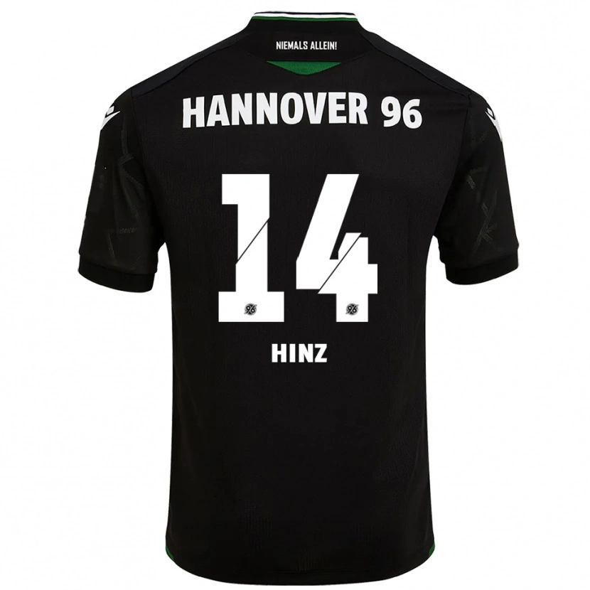 Danxen Men Pia Hinz #14 Black Green Away Jersey 2025/26 T-Shirt