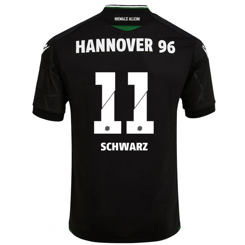 Danxen Men Oskar Schwarz #11 Black Green Away Jersey 2025/26 T-Shirt