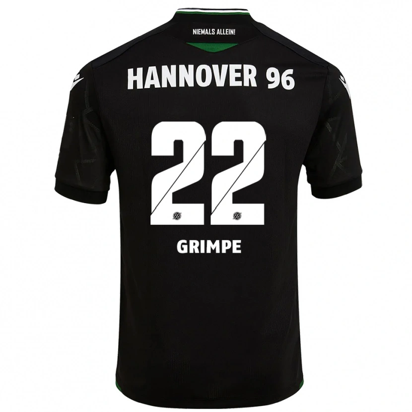 Danxen Men Luca-Joel Grimpe #22 Black Green Away Jersey 2025/26 T-Shirt