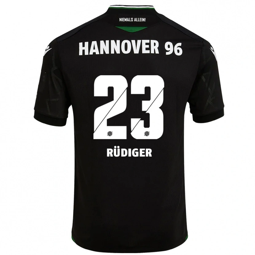 Danxen Men Fin-Luca Rüdiger #23 Black Green Away Jersey 2025/26 T-Shirt