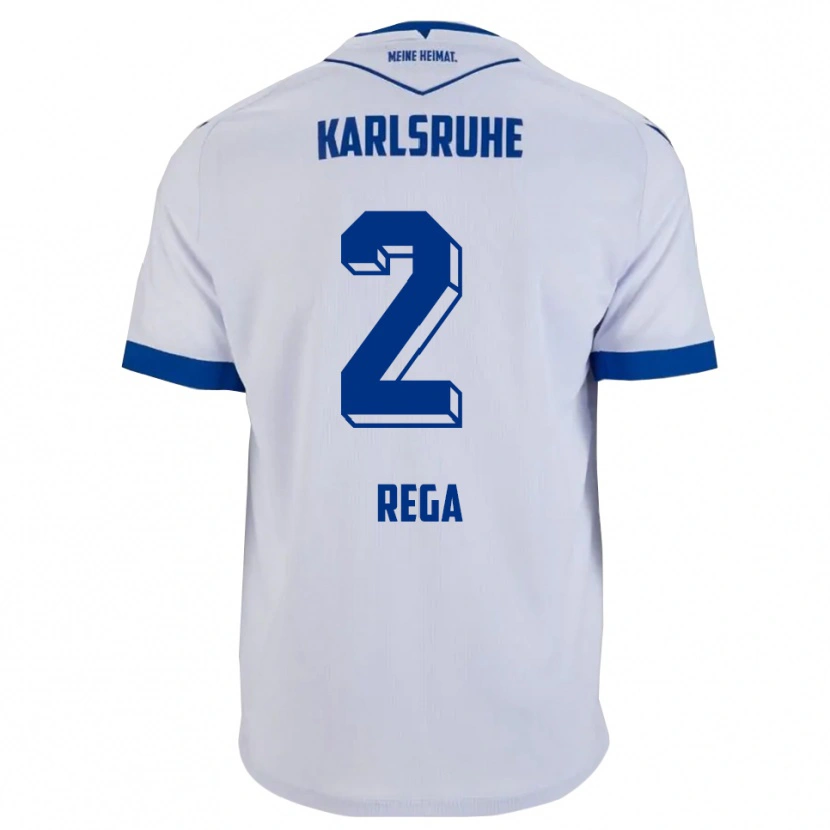 Danxen Men Luca Rega #2 White Blue Away Jersey 2025/26 T-Shirt