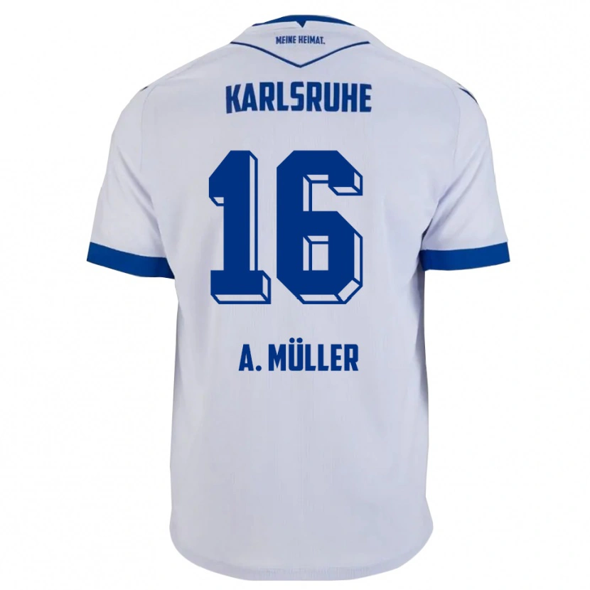 Danxen Men Andreas Müller #16 White Blue Away Jersey 2025/26 T-Shirt