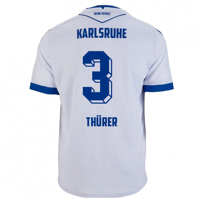 Danxen Men Marlo Thürer #3 White Blue Away Jersey 2025/26 T-Shirt