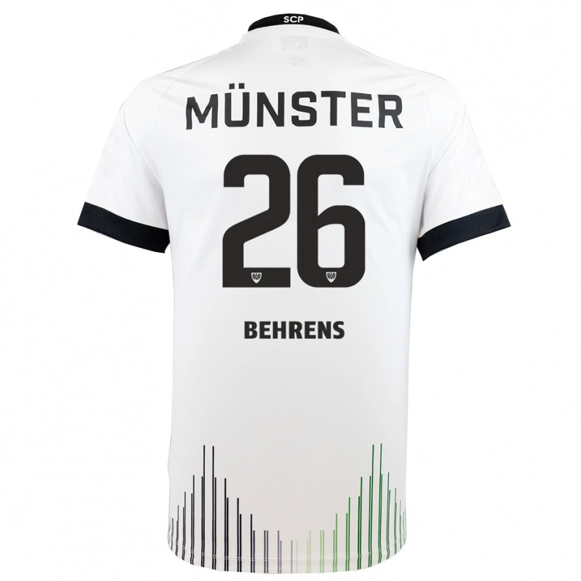 Danxen Men Morten Behrens #26 White Black Away Jersey 2025/26 T-Shirt
