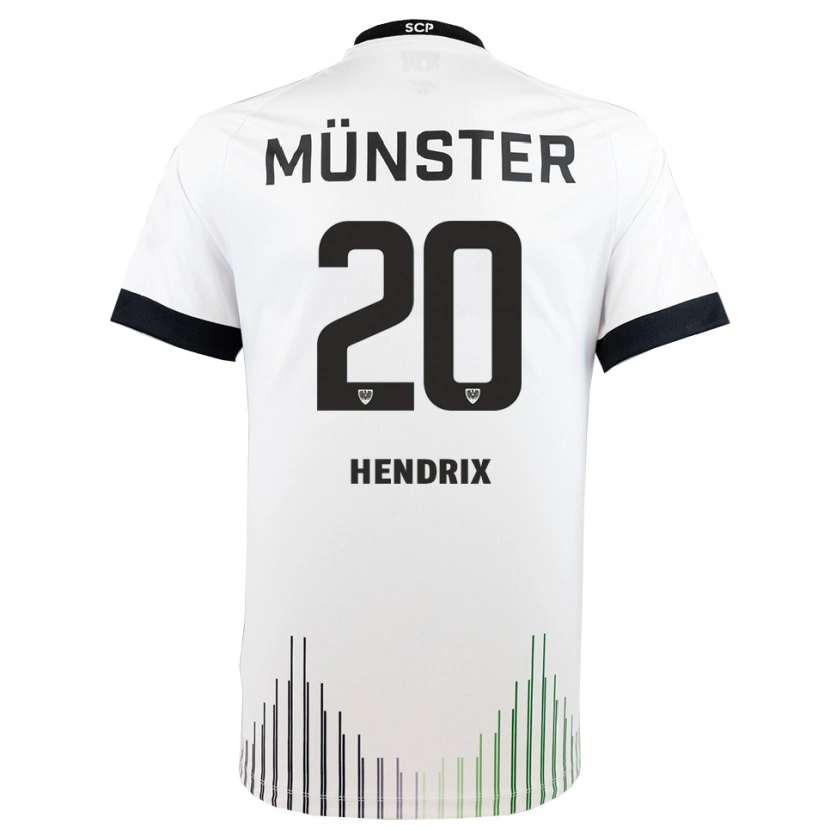 Danxen Men Jorrit Hendrix #20 White Black Away Jersey 2025/26 T-Shirt