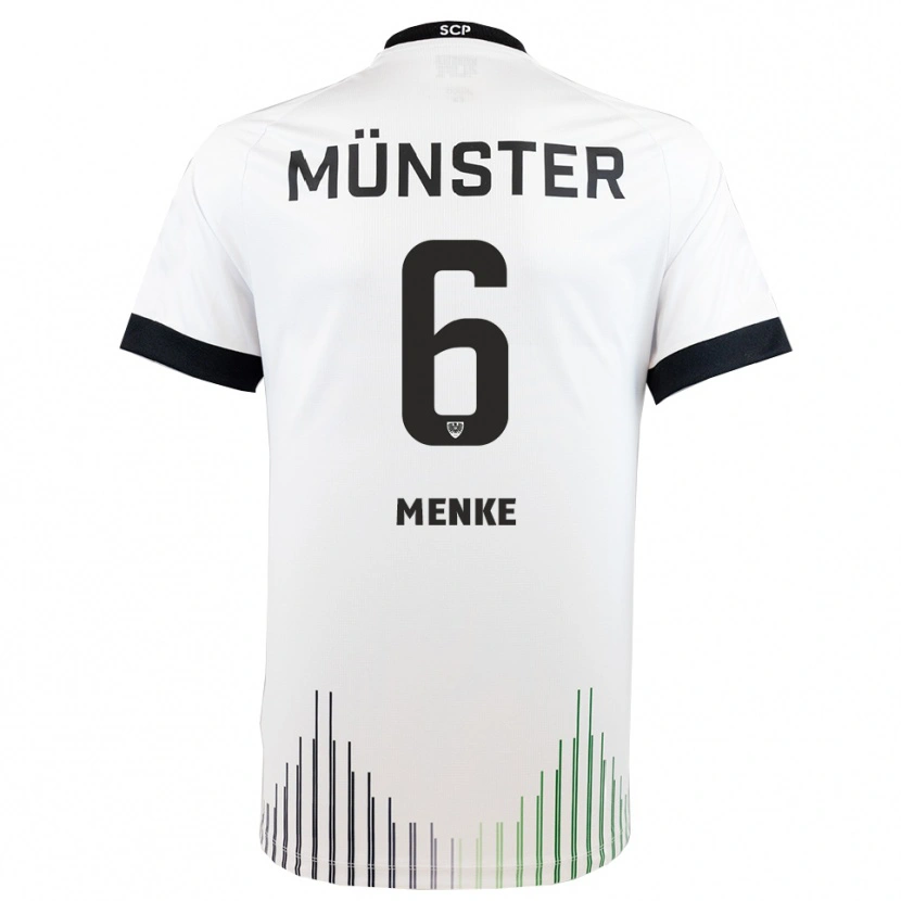 Danxen Men Ben Menke #6 White Black Away Jersey 2025/26 T-Shirt