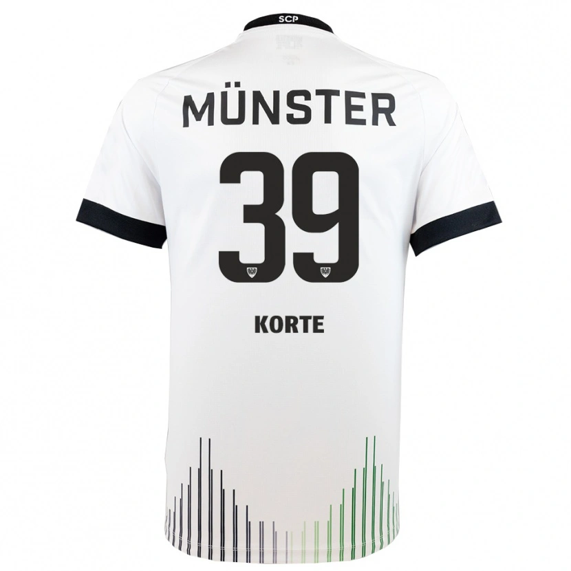 Danxen Men Jakob Korte #39 White Black Away Jersey 2025/26 T-Shirt