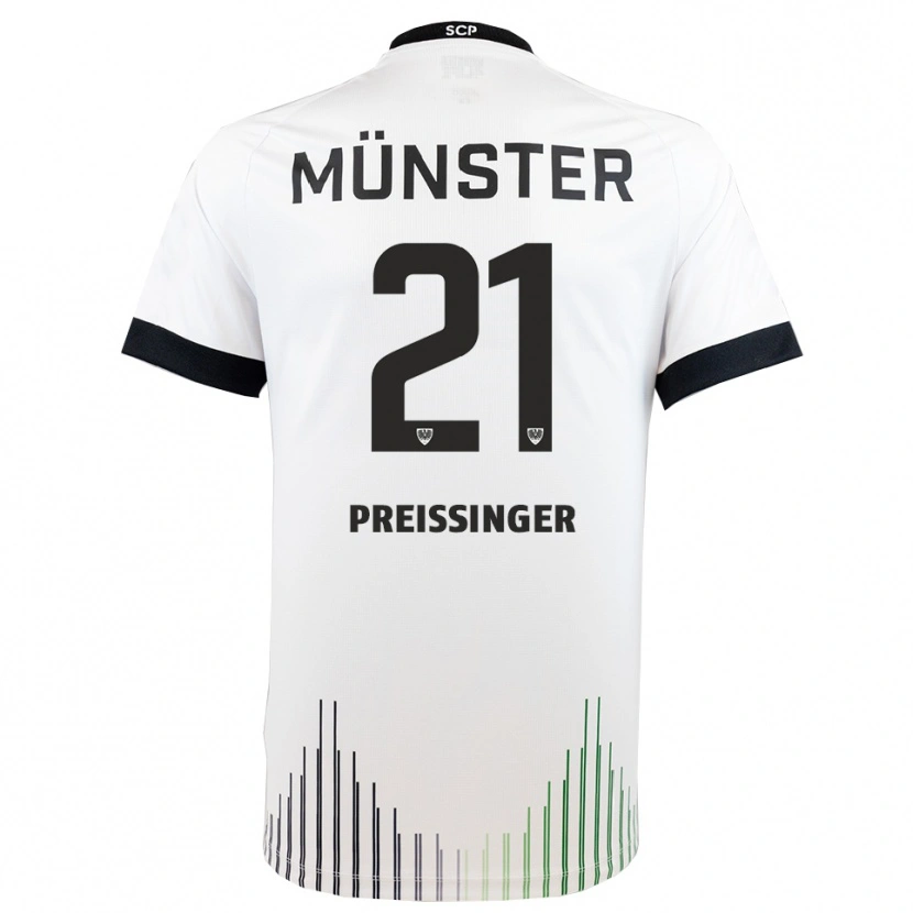 Danxen Men Rico Preißinger #21 White Black Away Jersey 2025/26 T-Shirt