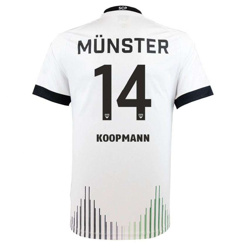 Danxen Men Pascal Koopmann #14 White Black Away Jersey 2025/26 T-Shirt