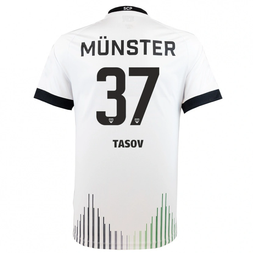 Danxen Men Leon Tasov #37 White Black Away Jersey 2025/26 T-Shirt