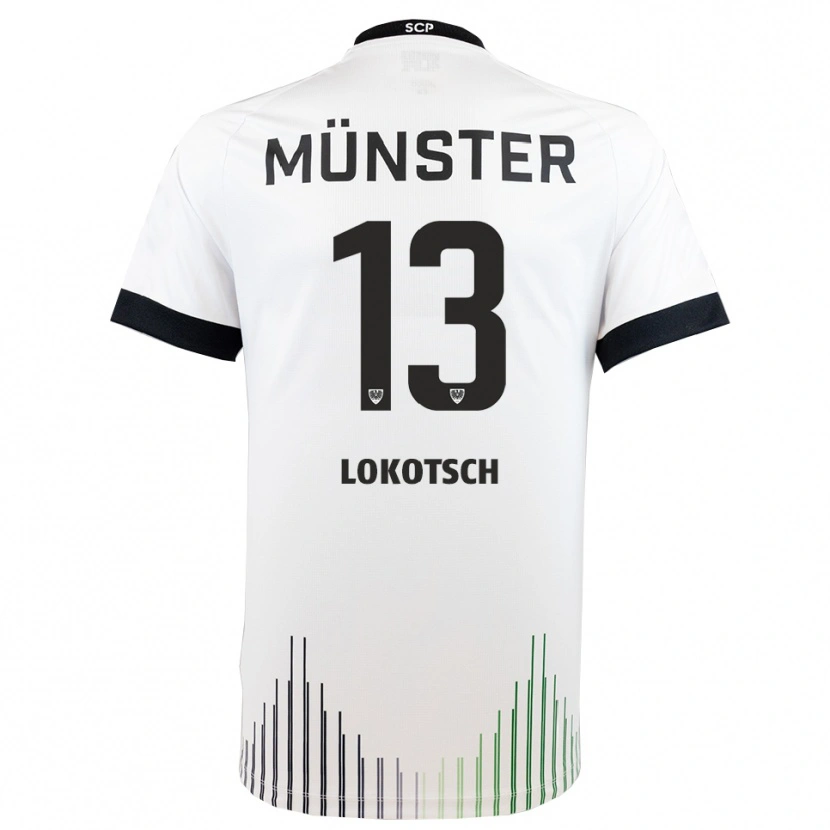 Danxen Men Lars Lokotsch #13 White Black Away Jersey 2025/26 T-Shirt