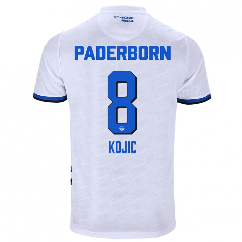 Danxen Men Medin Kojic #8 White Blue Away Jersey 2025/26 T-Shirt