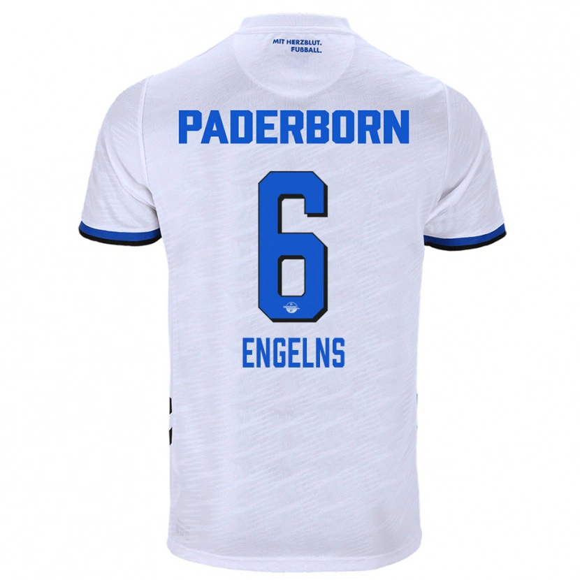 Danxen Men Luis Engelns #6 White Blue Away Jersey 2025/26 T-Shirt
