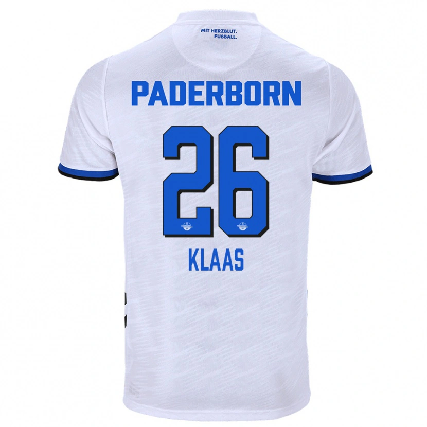 Danxen Men Sebastian Klaas #26 White Blue Away Jersey 2025/26 T-Shirt
