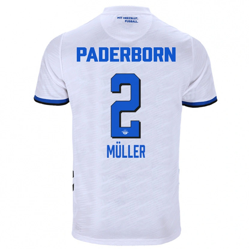 Danxen Men Ruben Müller #2 White Blue Away Jersey 2025/26 T-Shirt