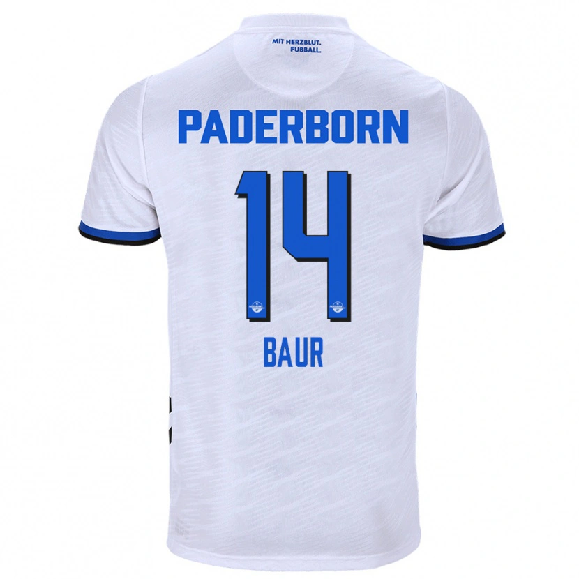 Danxen Men Mika Baur #14 White Blue Away Jersey 2025/26 T-Shirt