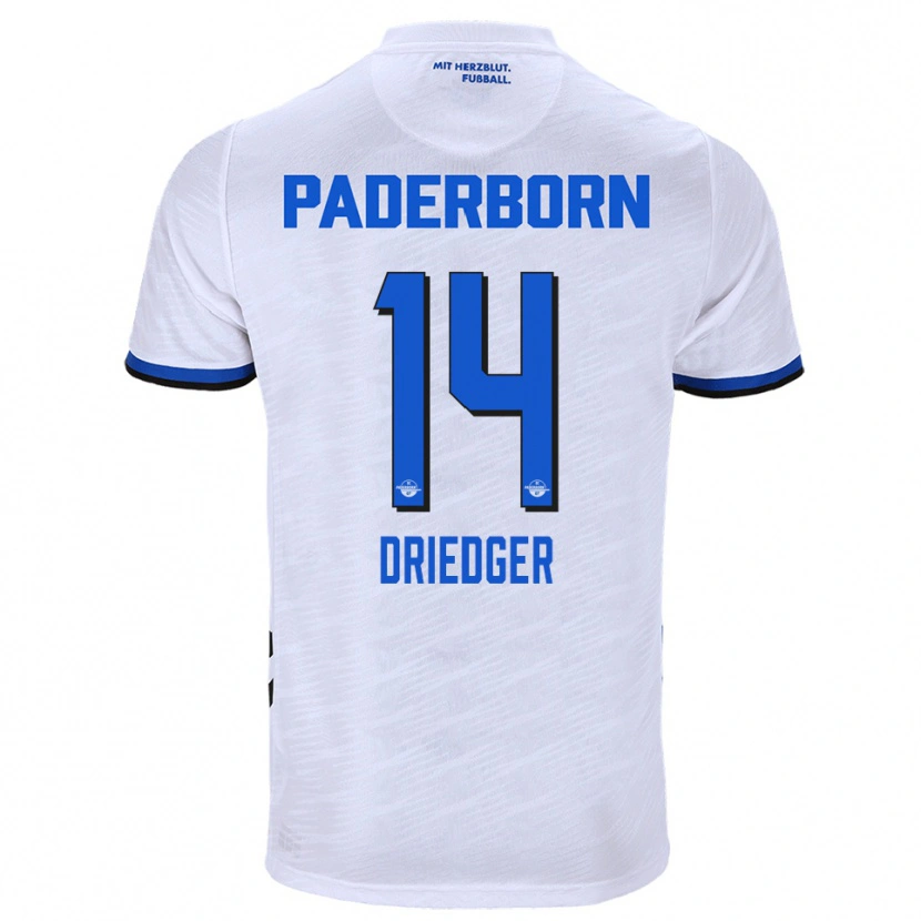 Danxen Men Julian Driedger #14 White Blue Away Jersey 2025/26 T-Shirt