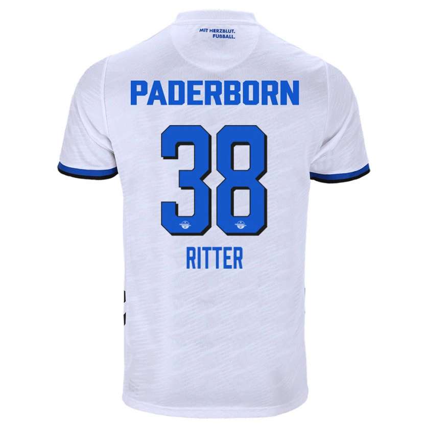 Danxen Men Max Ritter #38 White Blue Away Jersey 2025/26 T-Shirt