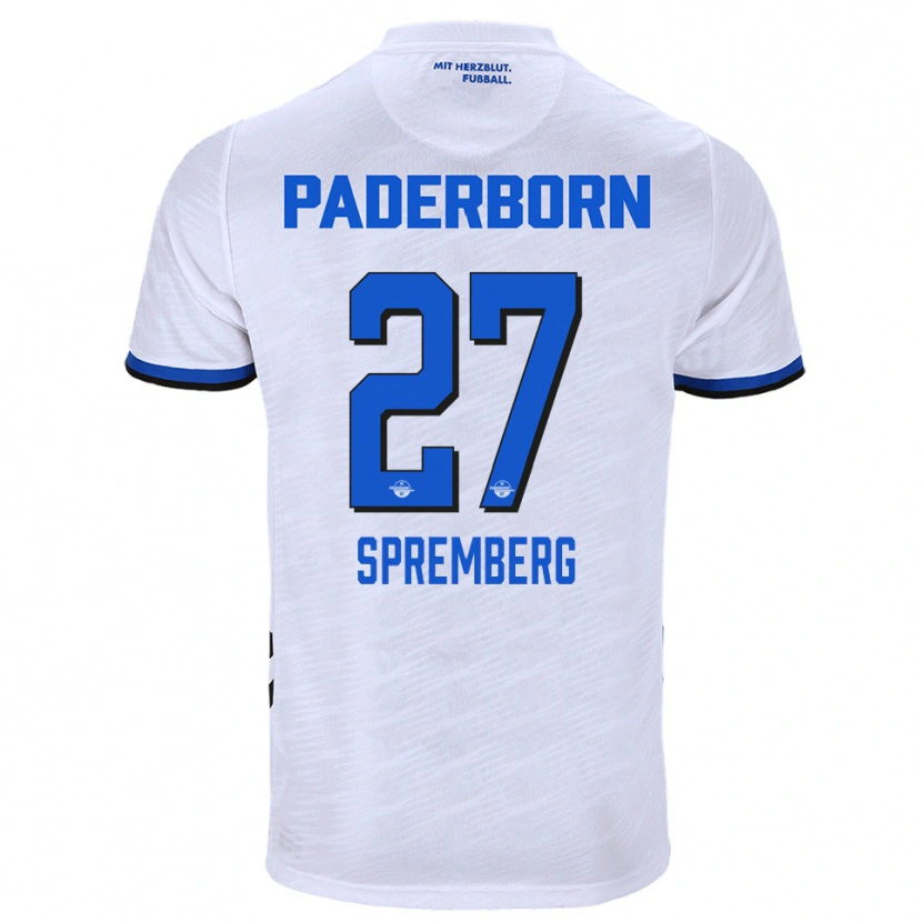 Danxen Men Lenn Spremberg #27 White Blue Away Jersey 2025/26 T-Shirt