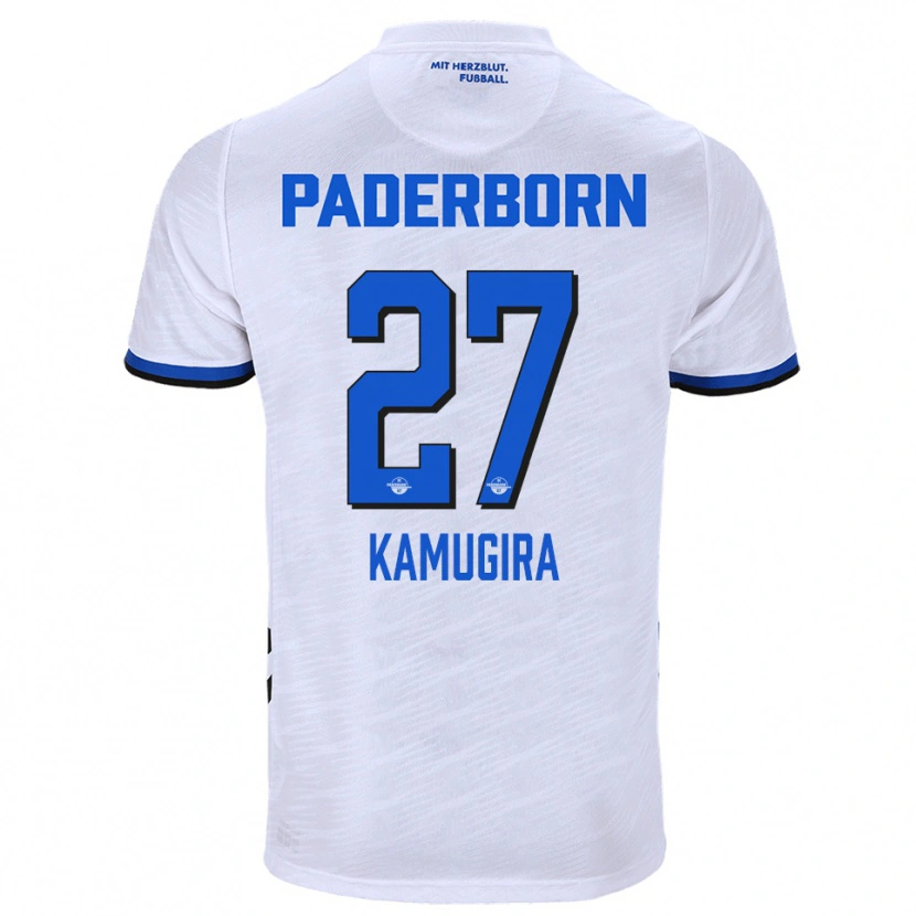 Danxen Men Rayan Kamugira #27 White Blue Away Jersey 2025/26 T-Shirt