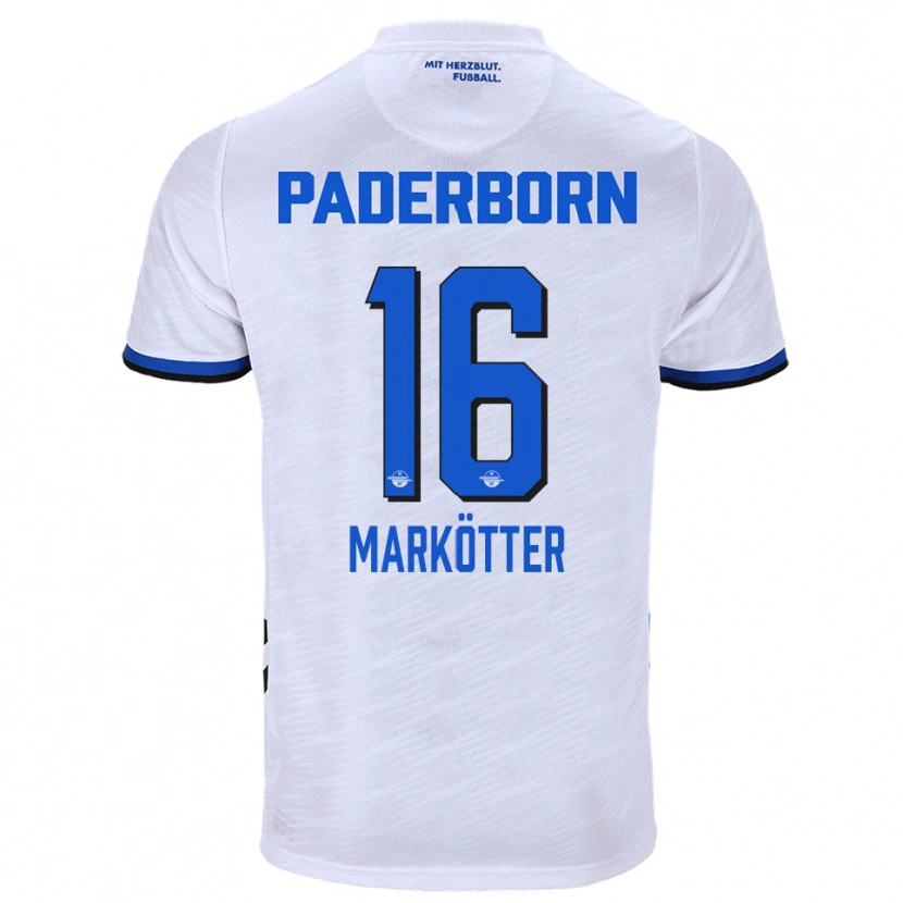 Danxen Men Jonah Markötter #16 White Blue Away Jersey 2025/26 T-Shirt