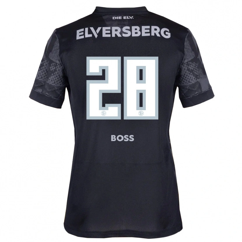 Danxen Men Tim Boss #28 Black Gray Away Jersey 2025/26 T-Shirt