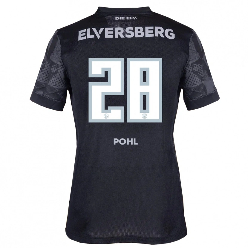 Danxen Men Jonas Pohl #28 Black Gray Away Jersey 2025/26 T-Shirt