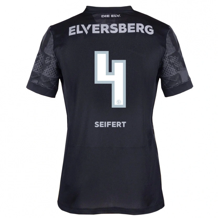 Danxen Men Luis Seifert #4 Black Gray Away Jersey 2025/26 T-Shirt